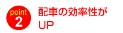 配車の効率性がUP